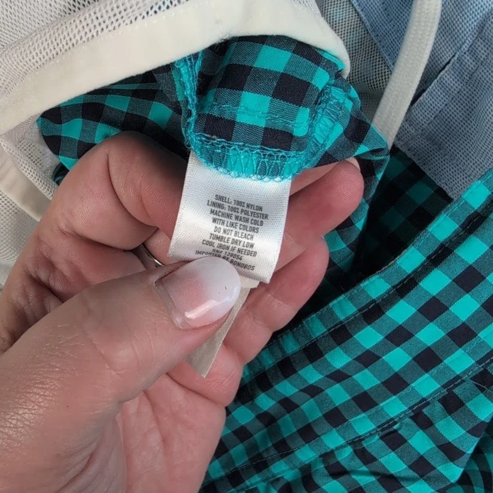 Bonobos Mens Swim‎ Trunks Shorts Blue Black Gingham Plaid 7
